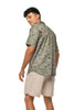 Printed cotton satin shirt