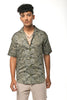 Printed cotton satin shirt