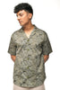 Printed cotton satin shirt
